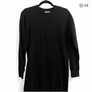 Aritzia - TNA Black Crewneck Long Sleeve Dress